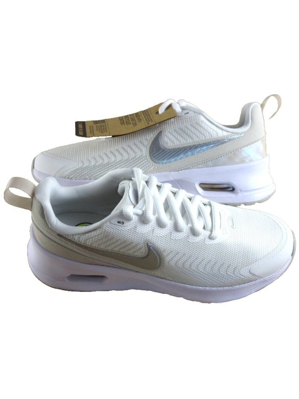 Nike Women's Air Max Nuaxis SE Running Training Shoes White Silver Sizes NIB